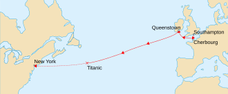 Parcours du Titanic